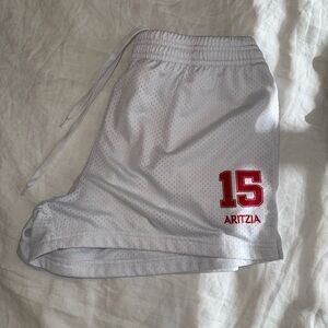 Aritzia White Mesh Shorts